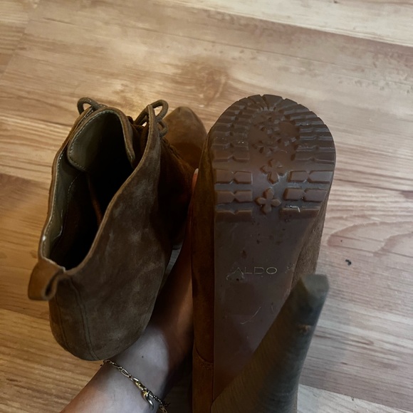 Camel Suede high-heeled bootie | 8 | Aldo - Picture 5 of 7